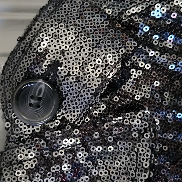 INC New W/Tags! Silver & Black Sequin Coat. - Picture 8 of 11